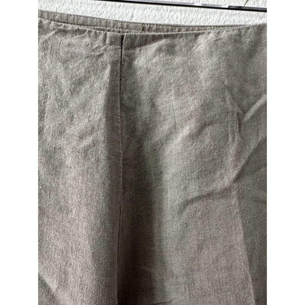EILEEN FISHER 100% Organic Linen Pants Natural Beige Relaxed Side Zip Women XL - Picture 3 of 12
